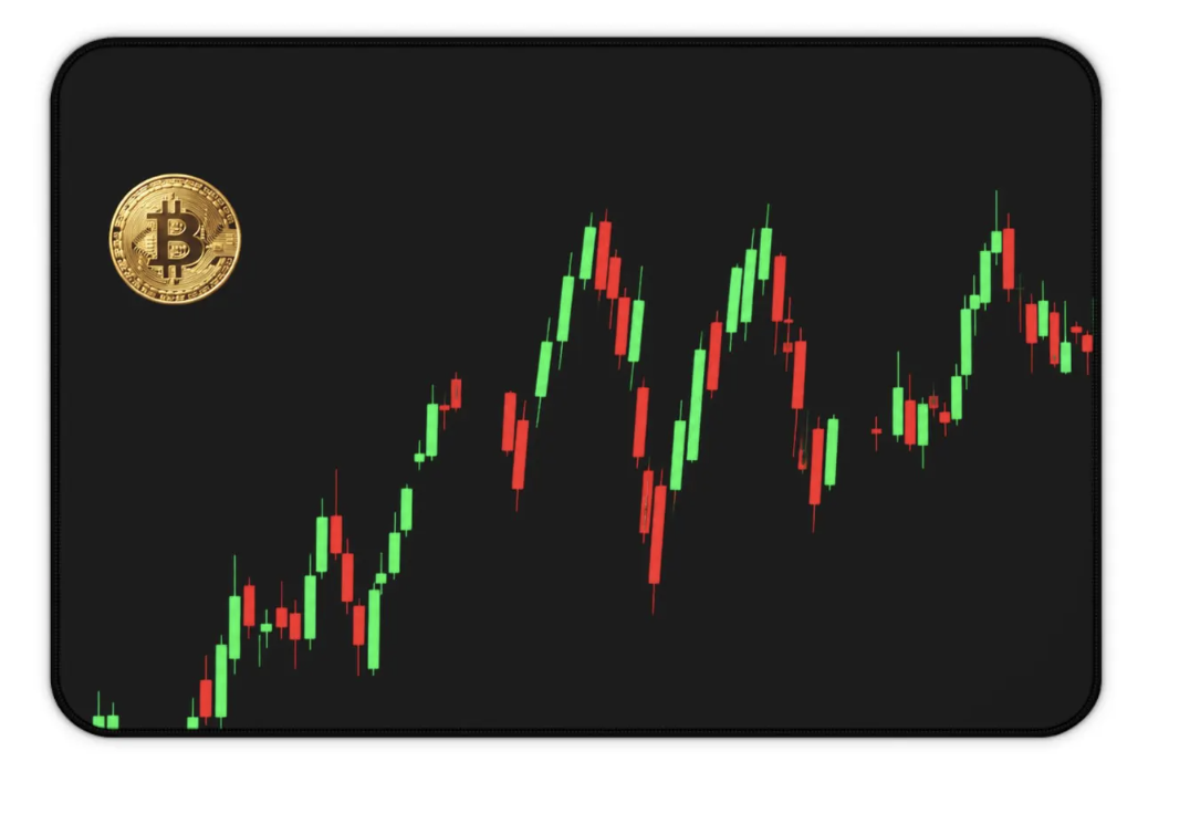 Bitcoin Candlestick Chart Desk Mat