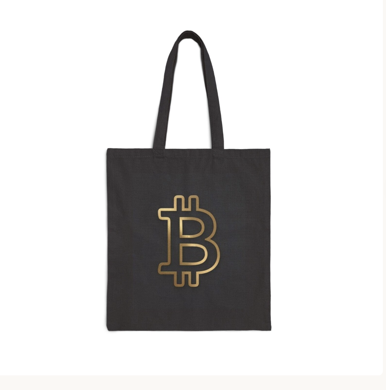 Gold Bitcoin Logo Tote Bag